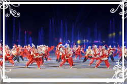 陜西腰鼓南投燈區隆重登場　吸引數千民眾欣賞