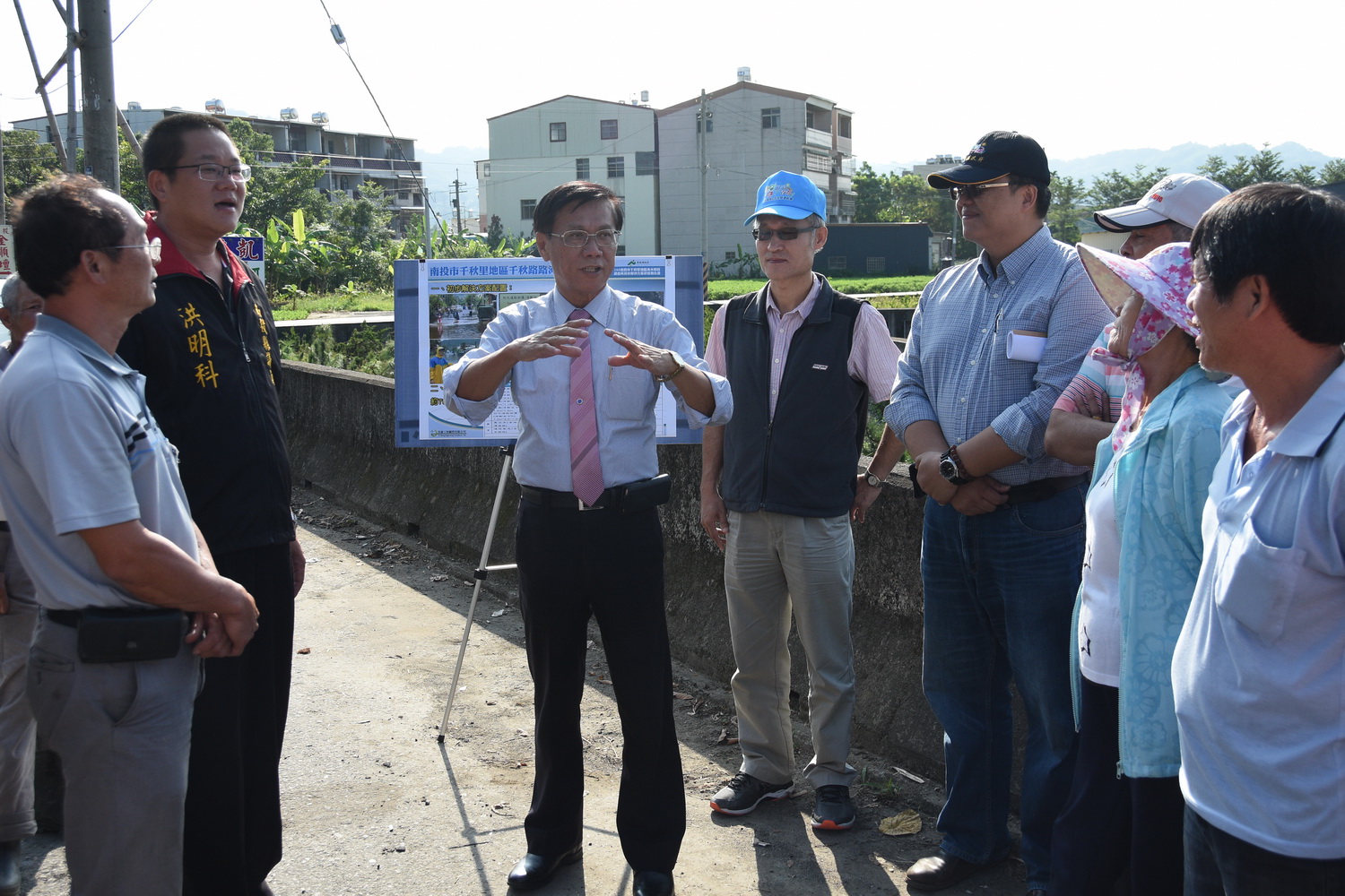 圖片-投市千秋路遇雨淹水  縣府將發包改善