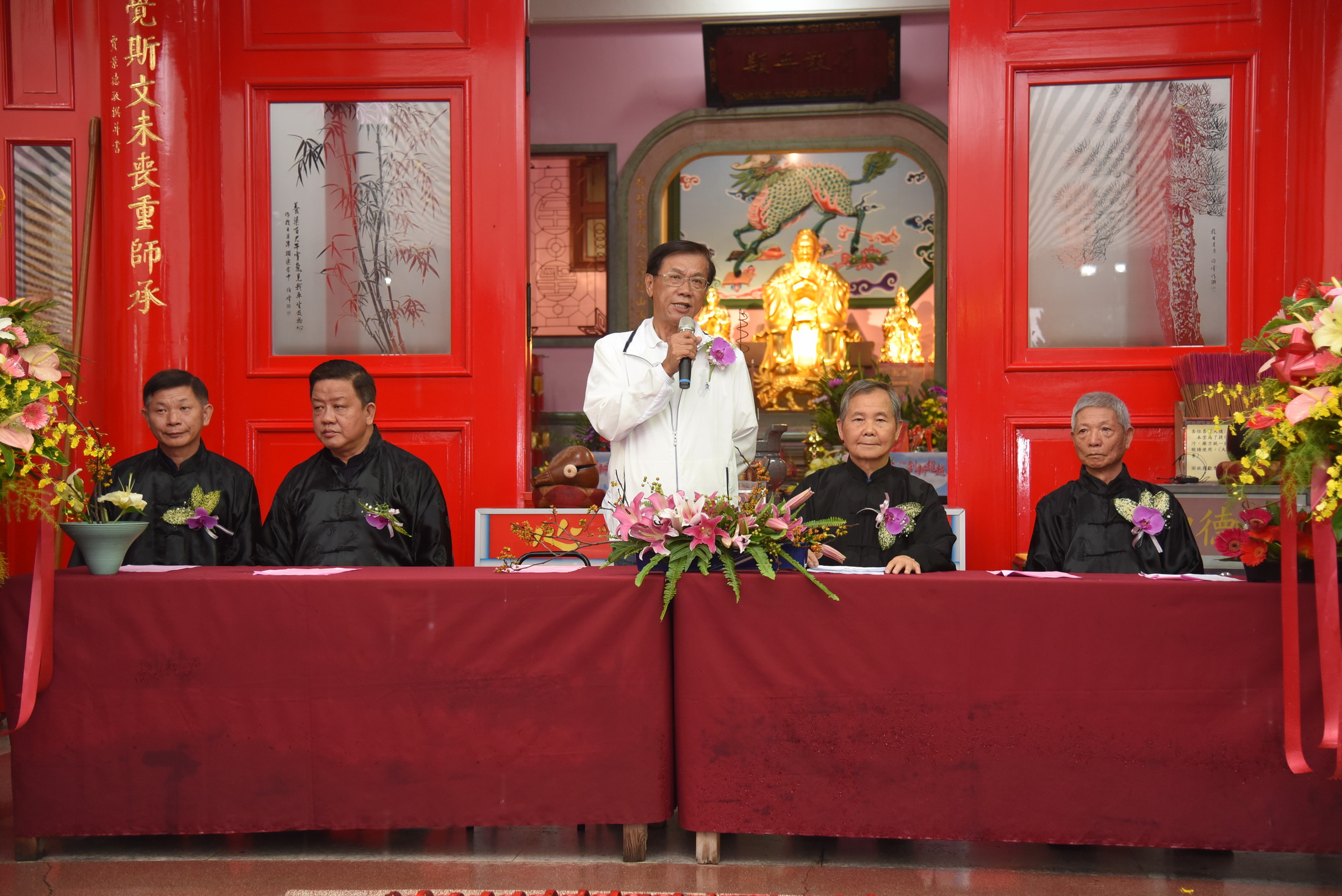 圖片-埔里昭平宮育化堂孔廟四配鎏金聖像安座大典