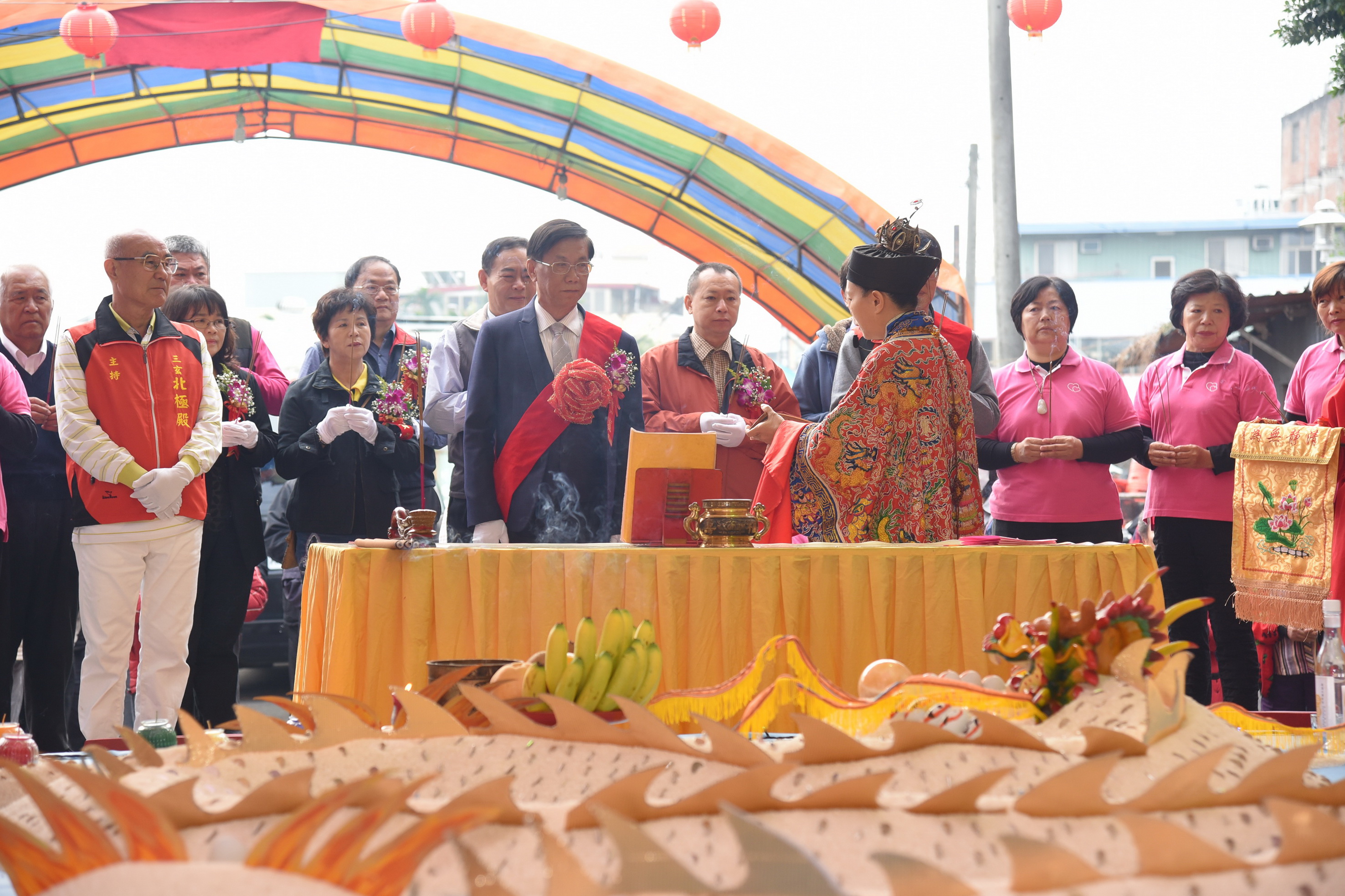 相關圖片1-林明溱主祭三玄北極殿慶讚安龍謝土祈安植福醮典
