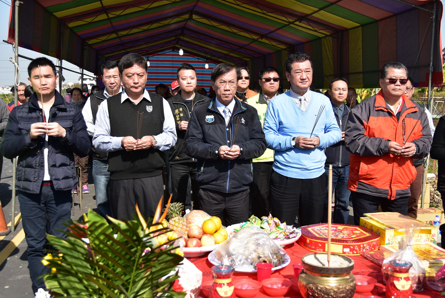 圖片-林縣長主祭草屯立人路拓寬通車謝土祭典