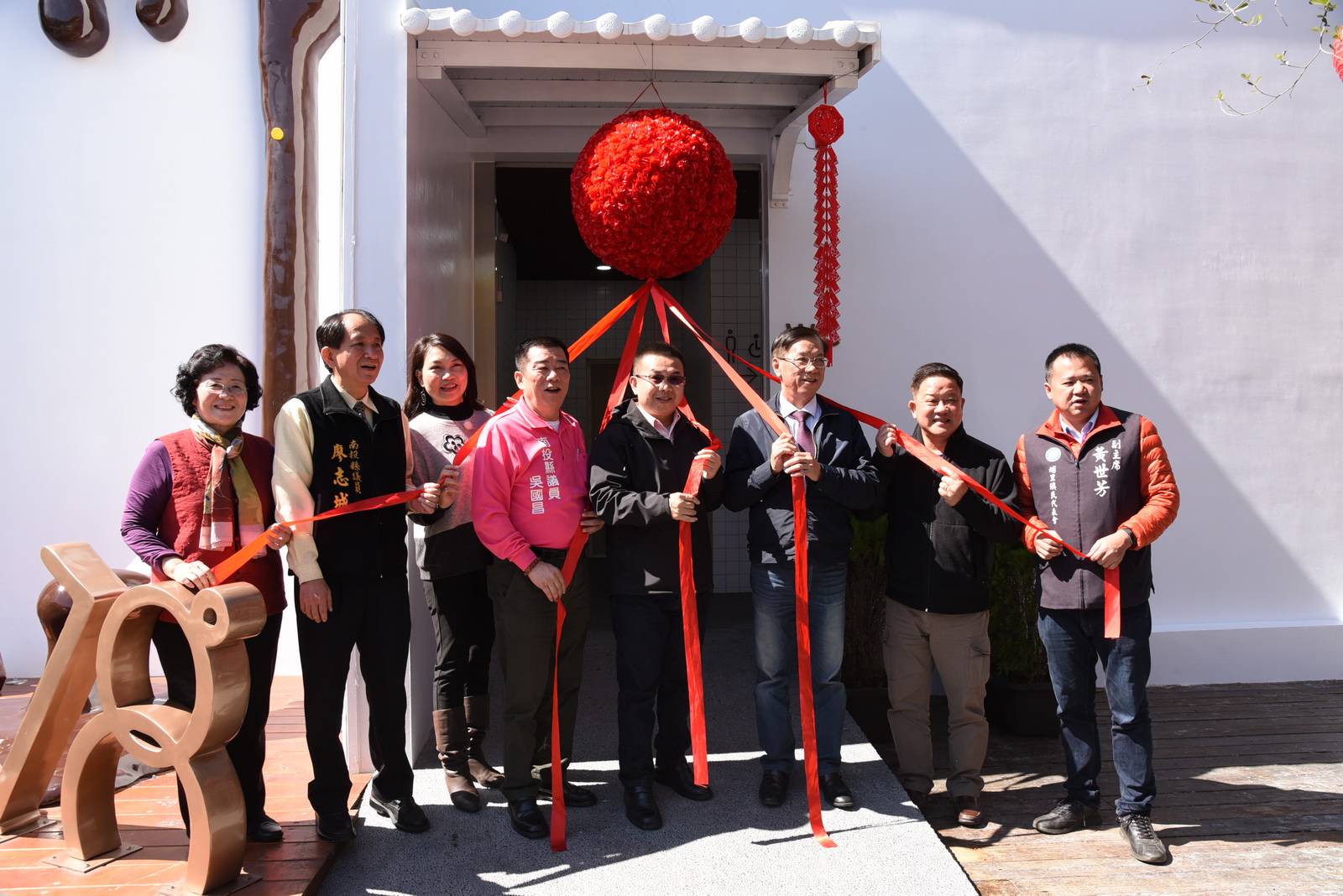 圖片-為燈會耗資550萬元蓋廁所，埔里Feeling18巧克力新建公廁飄咖啡香