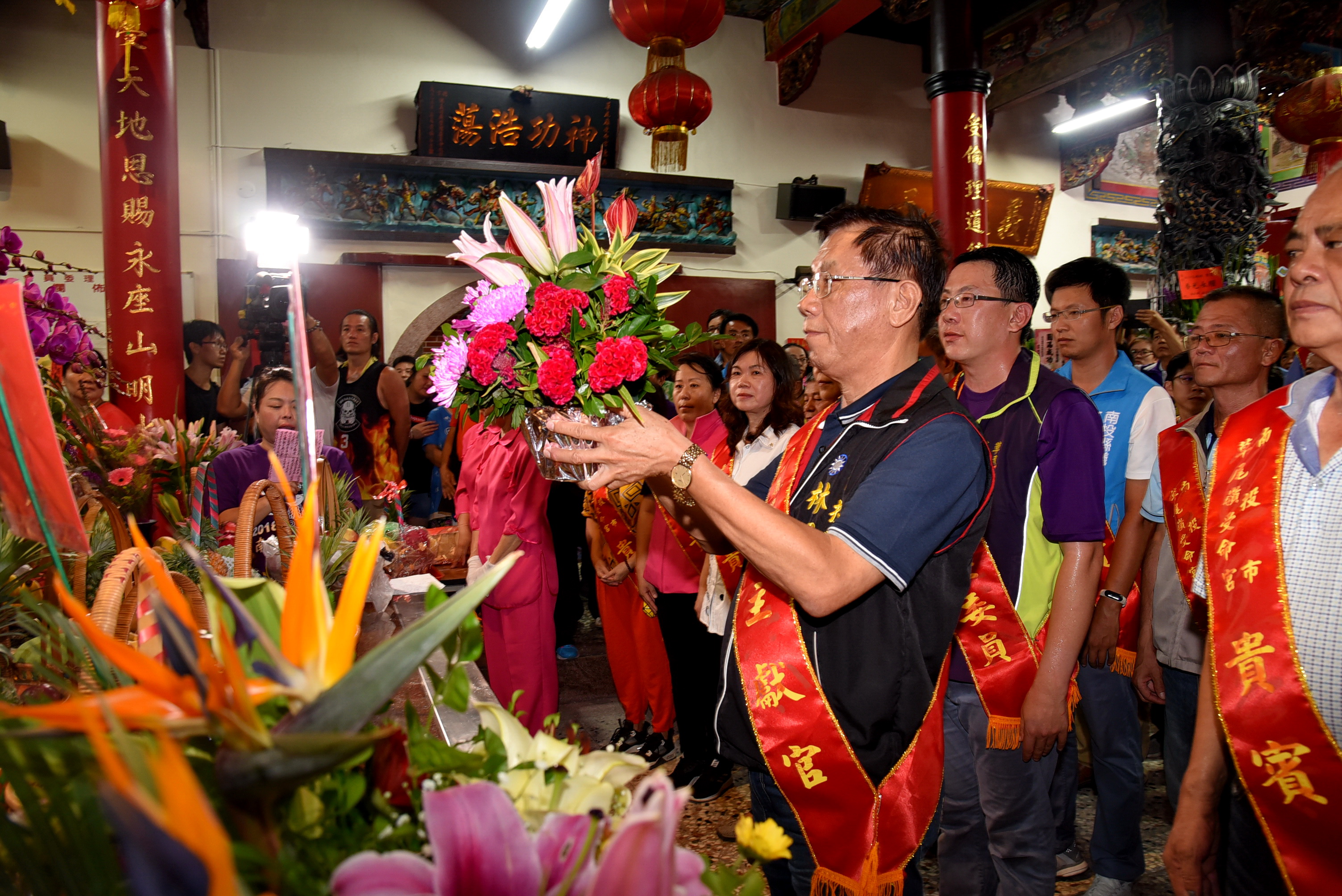 圖片-白沙屯媽祖南投贊境祈福 林縣長祈求風調雨順民眾平安