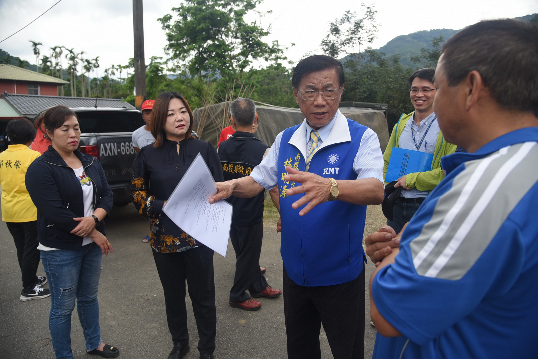 圖片-國姓農路及埔里野溪護岸有安全之虞 林縣長指示發包改善