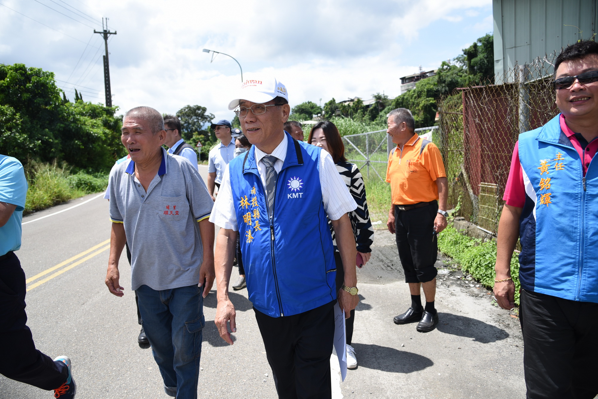 圖片-林縣長會勘埔里多項道路改善工程