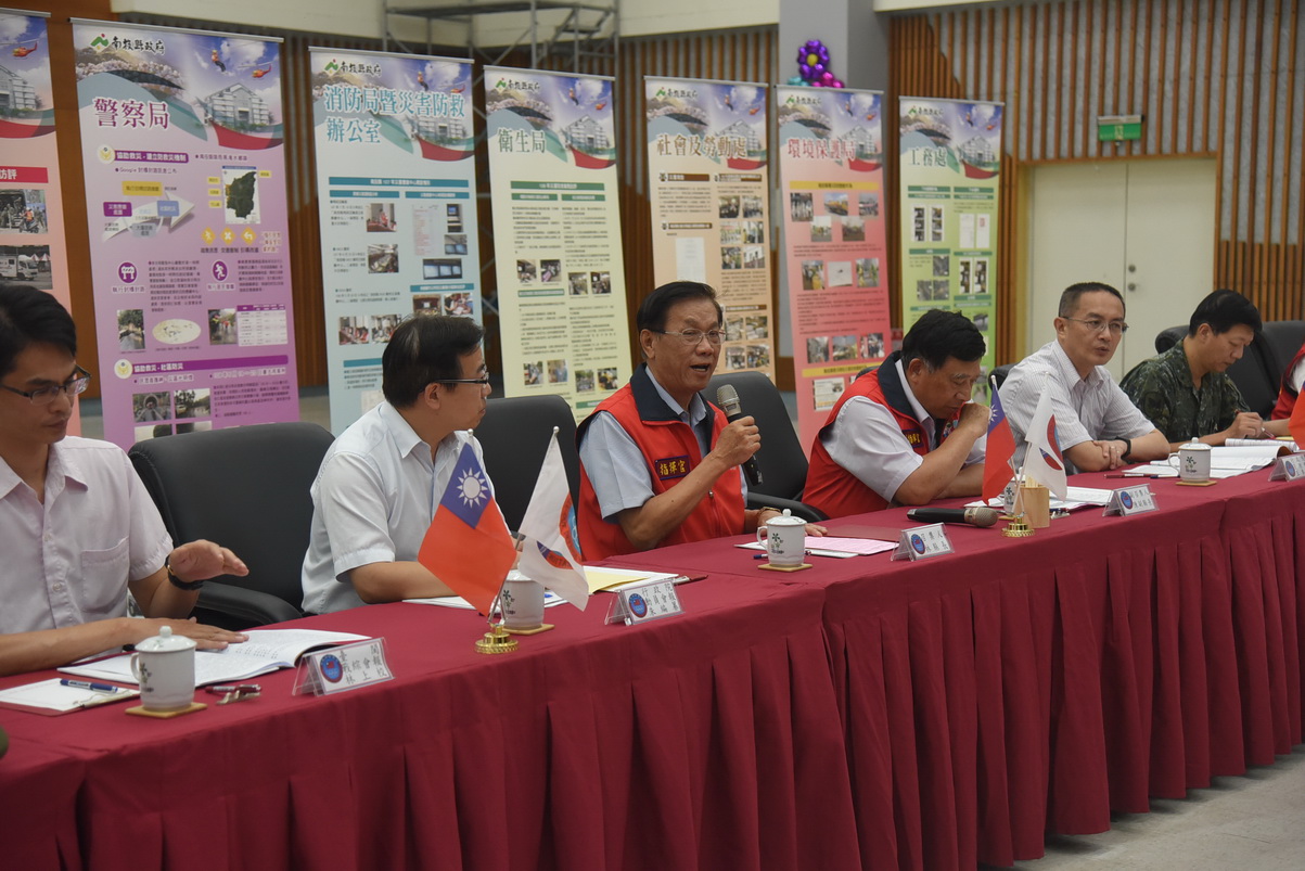 圖片-投縣三合一會報模擬戰災狀況 推演過程擬真