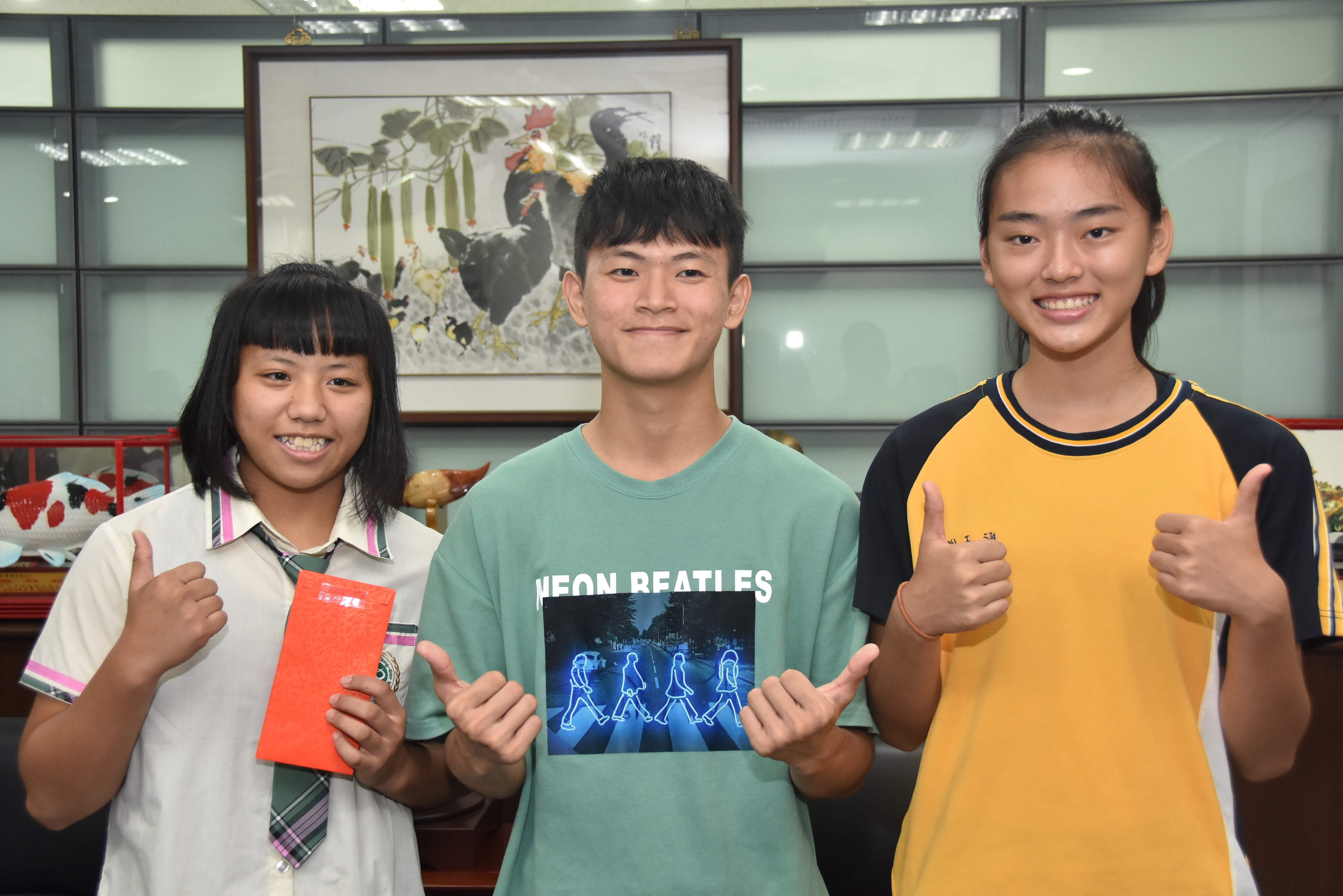 相關圖片1-林縣長接見表揚3位總統教育獎得獎人