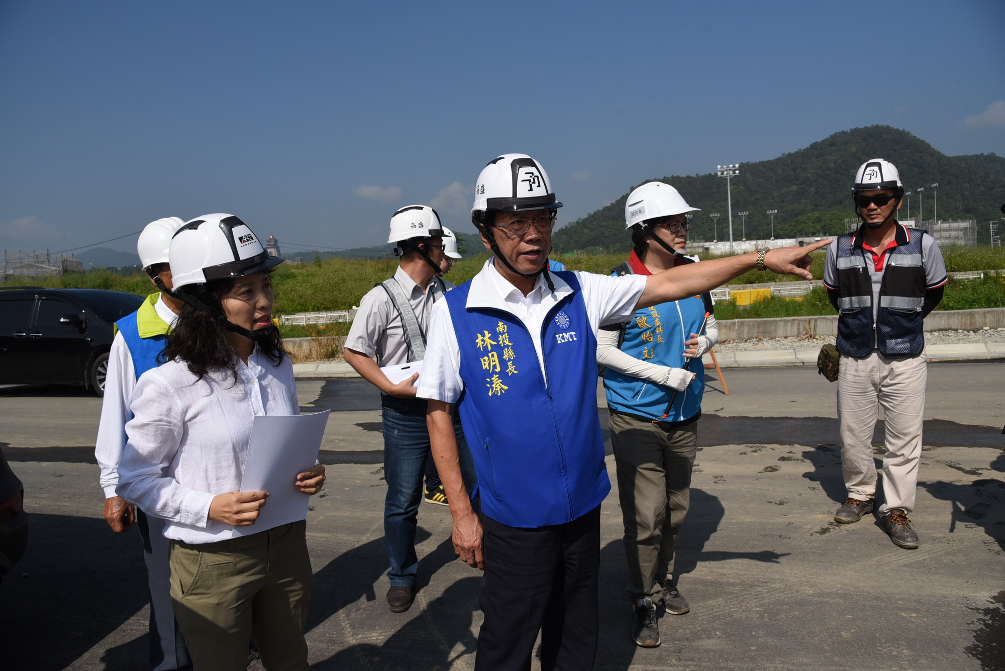 圖片-林縣長視察埔里兩產業園區進度 歡迎廠商投資進駐