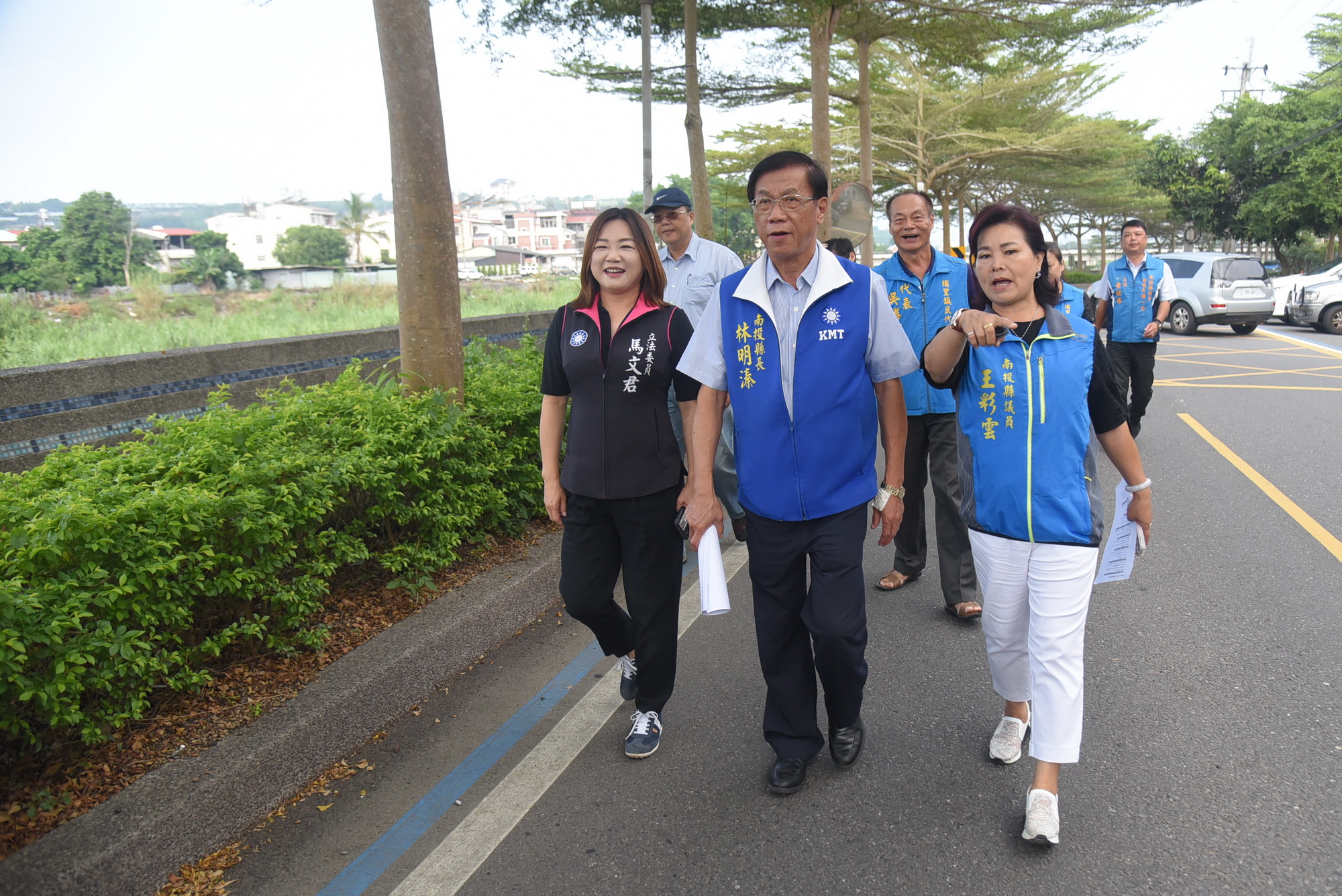 圖片-林縣長會勘埔里3條老舊縣道  籌措1200萬元改善