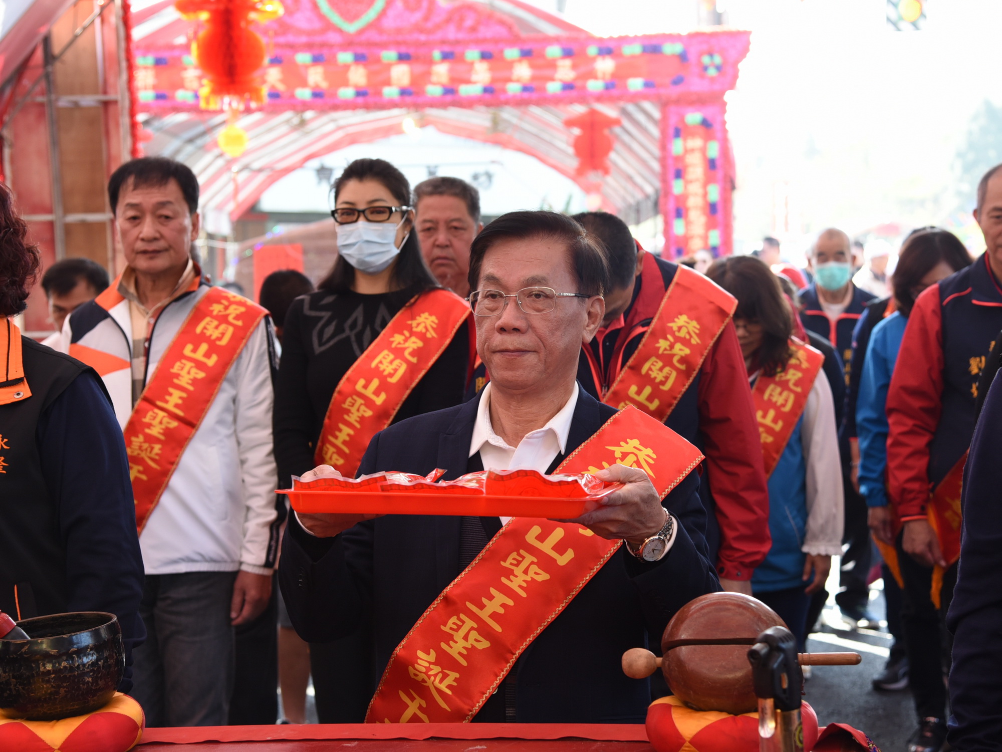 圖片-鹿谷開山廟大神龜揭綵 林縣長賀壽祈福