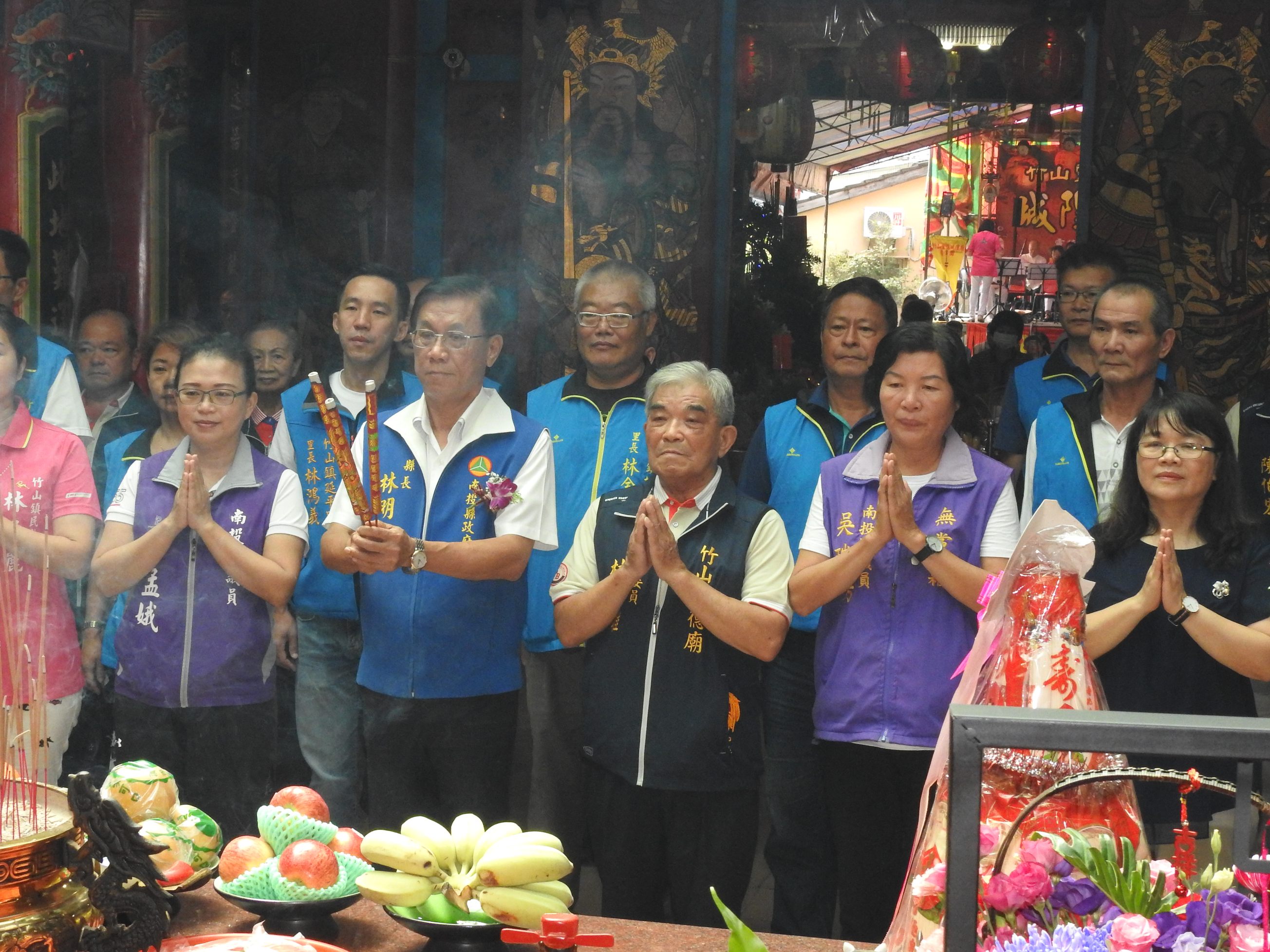 相關圖片2-竹山靈德廟城隍祝壽大典 林縣長祈祝疫情遠離南投