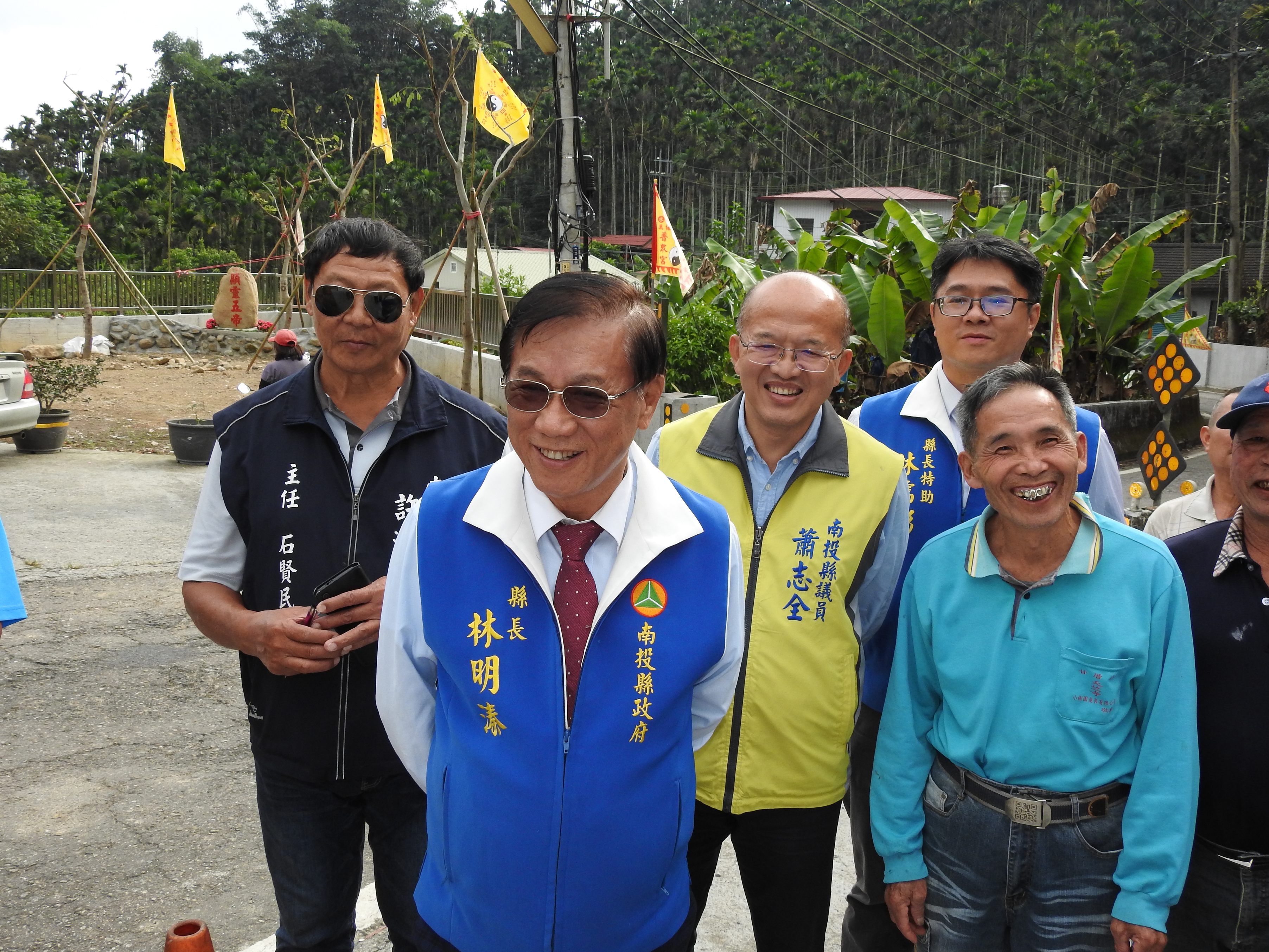 圖片-水里鄉玉峰等三村道路排水溝獲縣長會勘挹注近400萬元改善