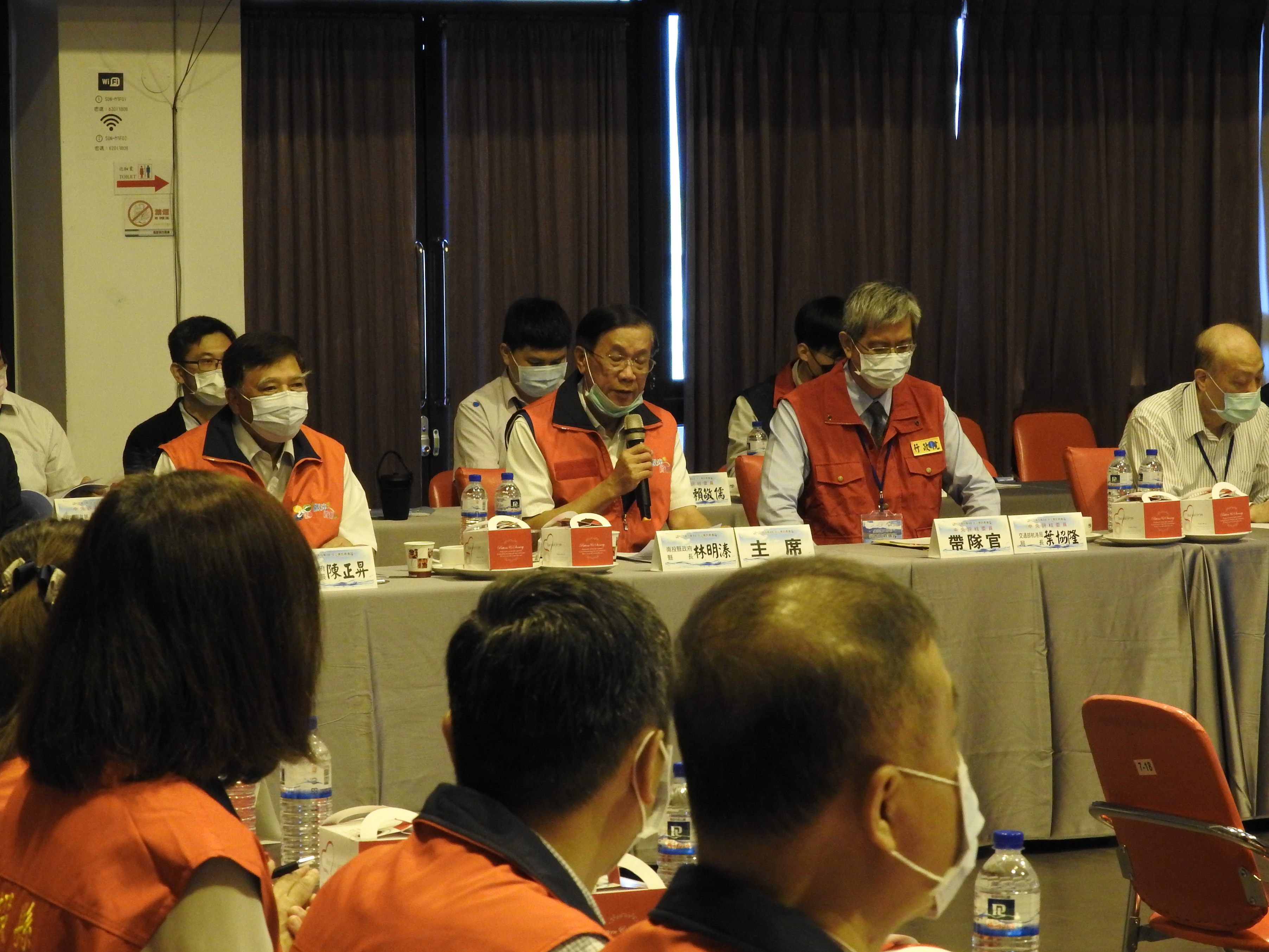 相關圖片2-南投縣災防演習移師日月潭 兵棋推演水上救援傷患救護