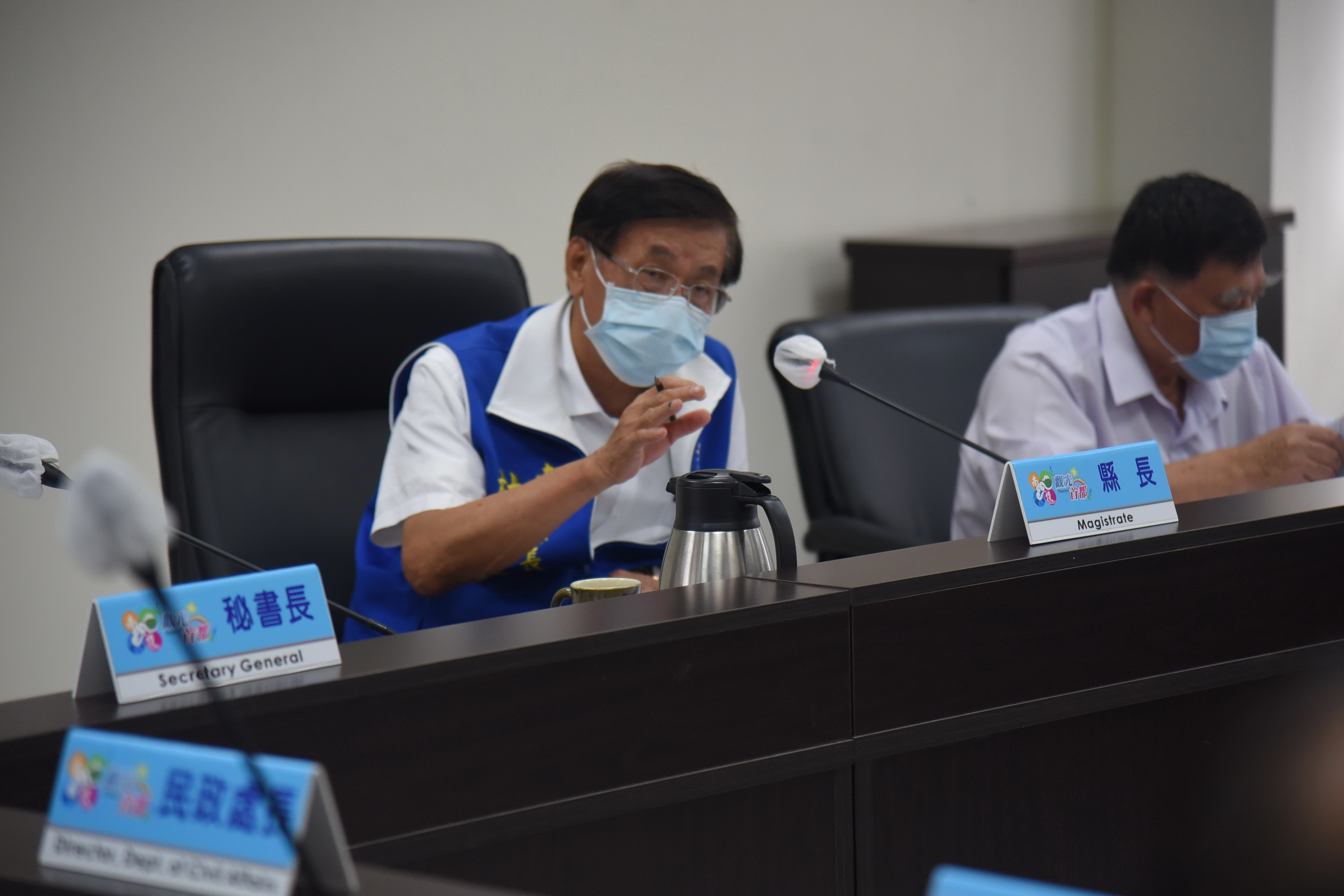 圖片-國內群聚疫情再起 林縣長呼籲保持社交距離落實防疫作為