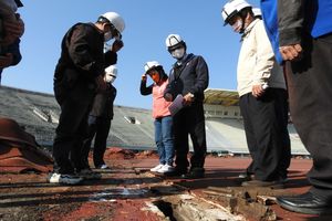 other image1-Track rehabilitation of Nantou County Stadium will be completed in May. County Magistrate Lin inspects the status and quality on the site, January 13
