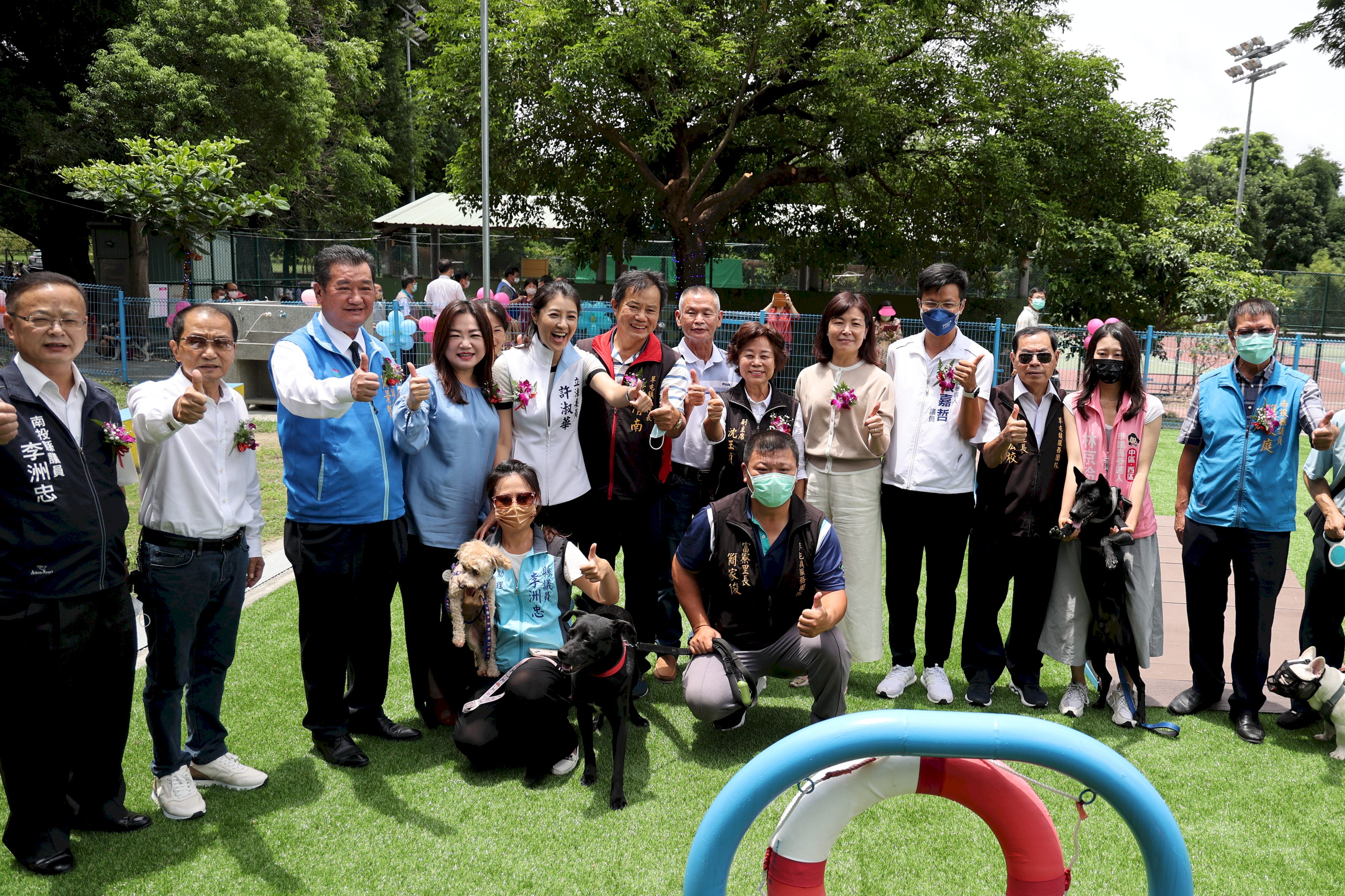 other image2-Nantou’s first pet park opens in Caotun, County Magistrate Lin congratulates and expects the opening of the Caotun Parent-Child Inclusive Park at year end, July 17