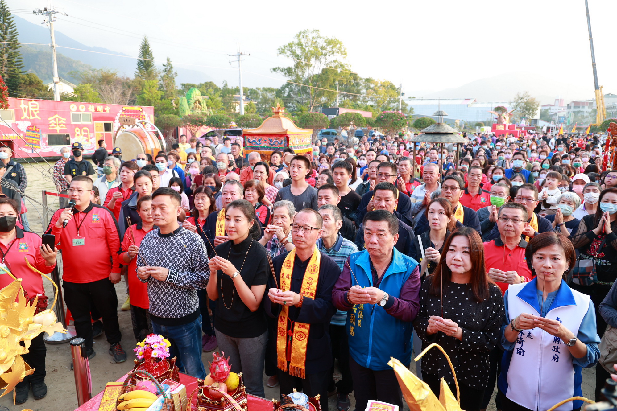 相關圖片1-埔里三獻清醮 縣長於東壇恭迎友宮媽祖聖駕