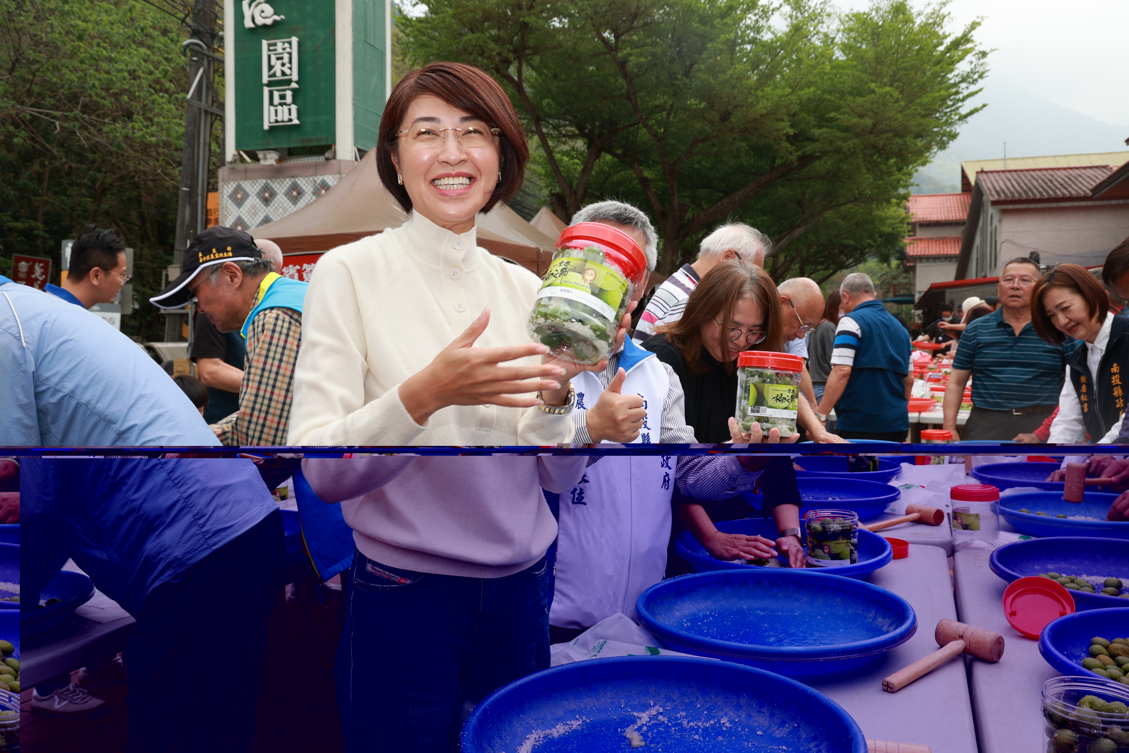 相關圖片2-南投梅子節推廣在地鮮食　許淑華縣長與民眾手作青梅