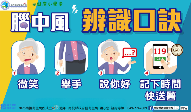 相關圖片1-1029世界中風日~中風有徵兆,辨識很重要!