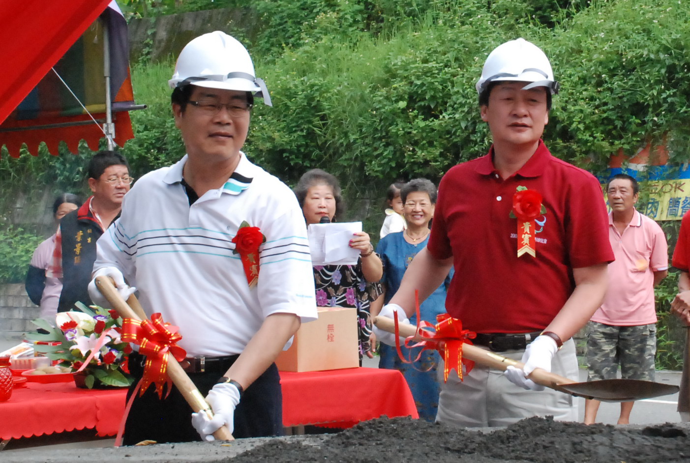 圖片-鹿谷鄉清秀橋拓寬工程動土  預計101年元月完工通車