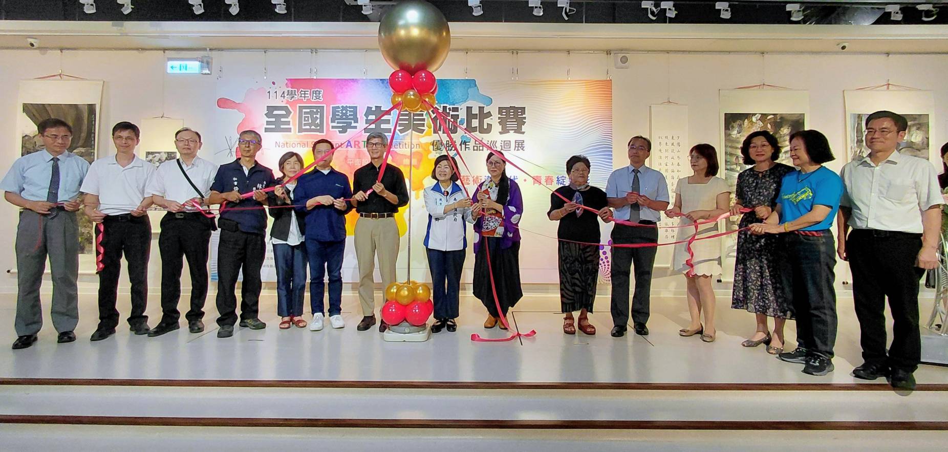 圖片-「全國學生美術比賽優勝作品巡迴展-中區場」隆重開幕  優勝作品齊聚南投