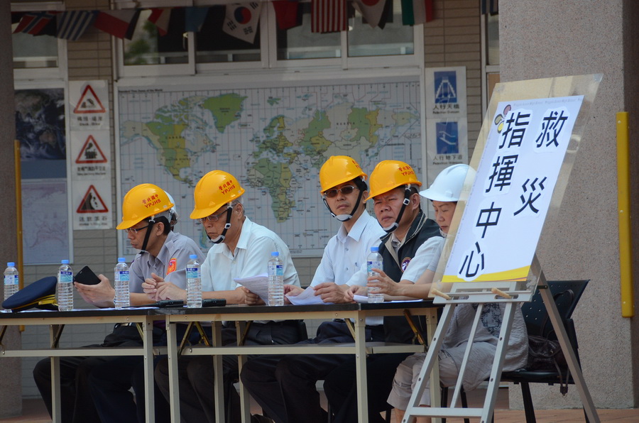 圖片-國家防災日地震演練  營北國中避難演練逼真