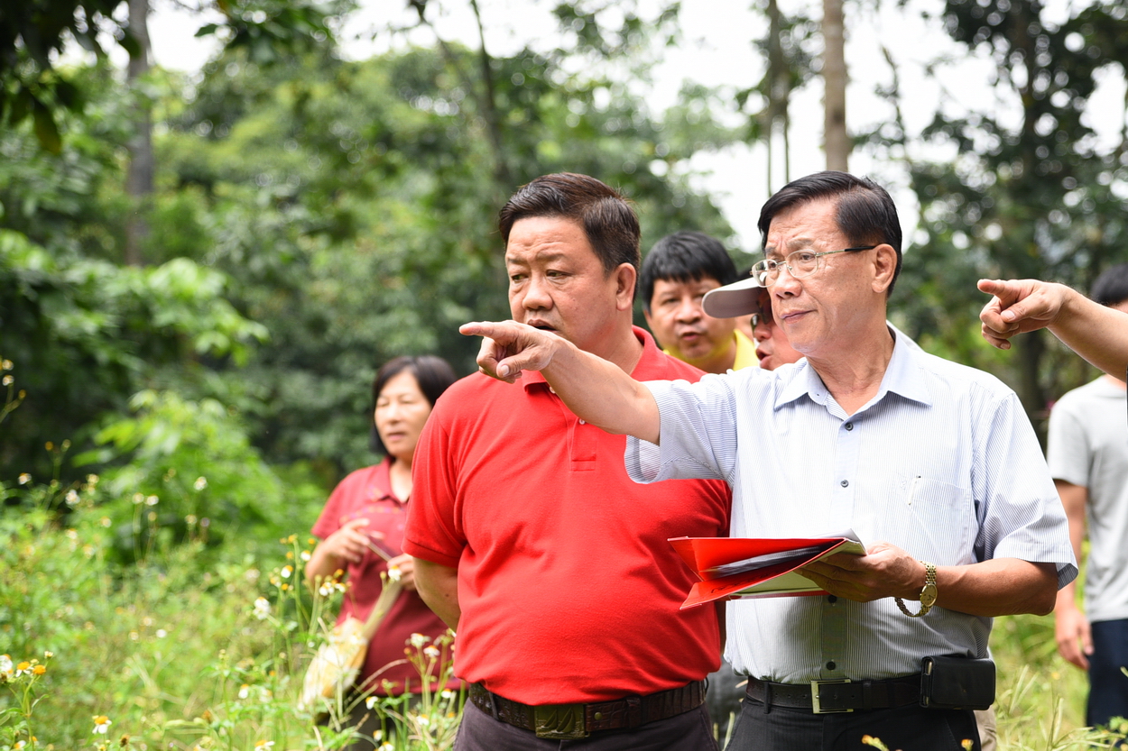 圖片-林縣長會勘埔里鎭野溪及道路並允諾改善   獲鎭民肯定