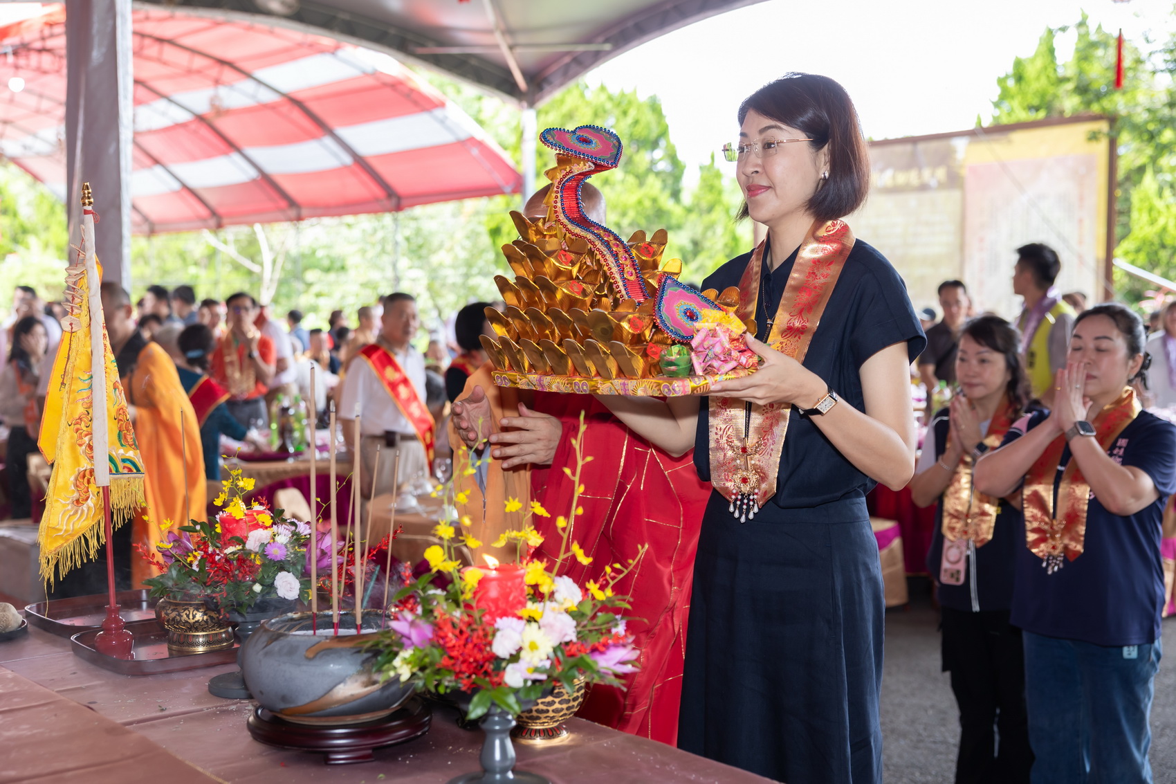 圖片-清德寺舉辦龍善宮護法大將軍聖誕法會　許縣長到場祝禱祈福