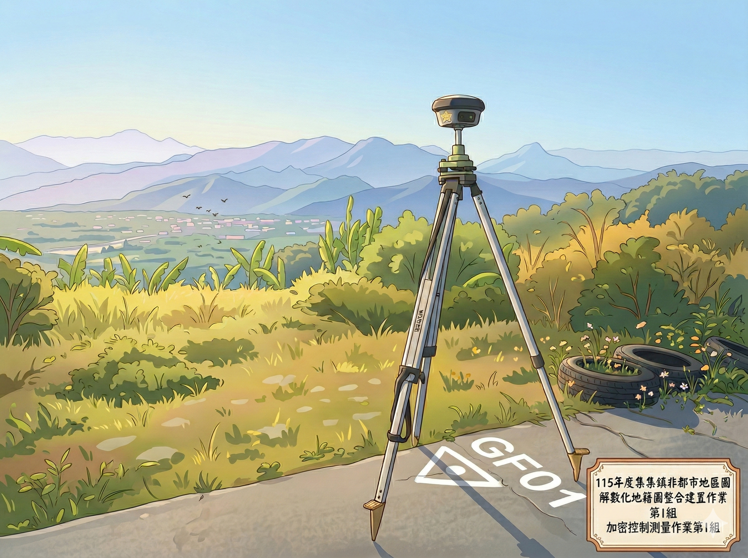 相關圖片1-精準地籍、守護產權！本府協同水里地政事務所共同完成集集鎮雞籠山小段加密控制測量作業