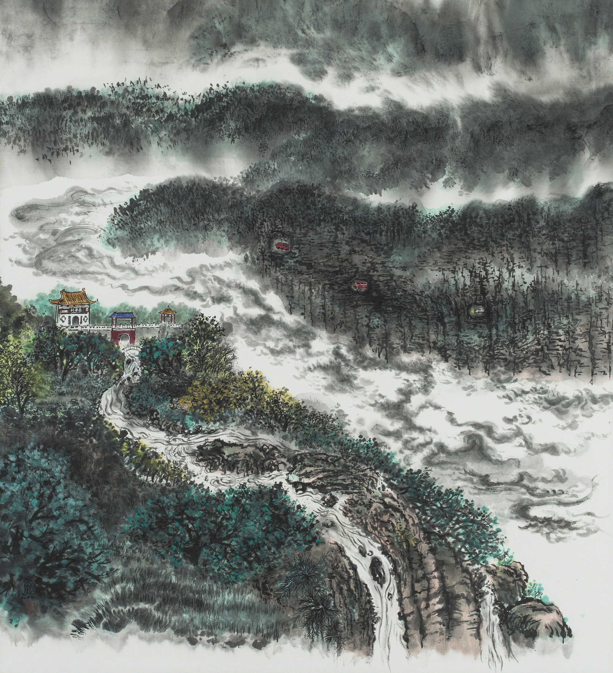 相關圖片1-北港朝天宮書法家暨水墨名家 灣Life-round two蔡奇勳書畫個展