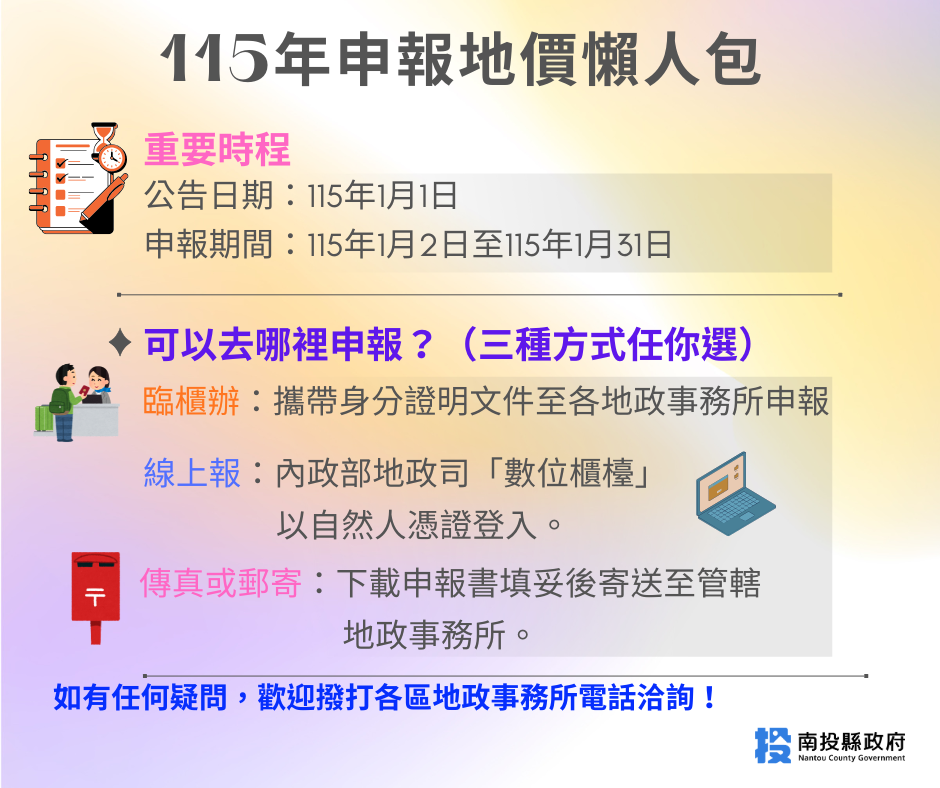 圖片-115年公告地價與申報地價開跑囉！