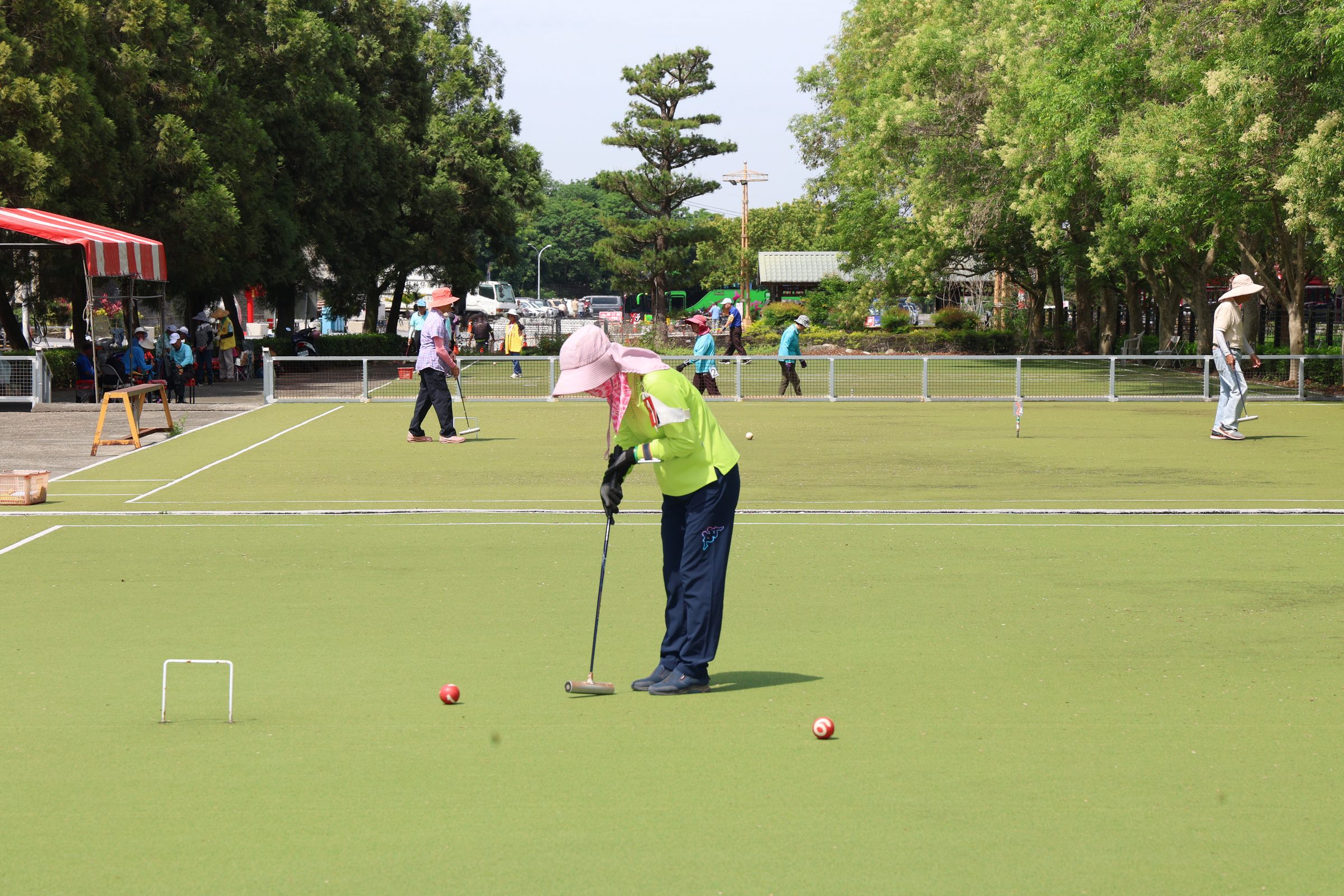 相關圖片5-竹山青溪協會公益盃門球邀請賽 許縣長鼓勵長輩以球會友