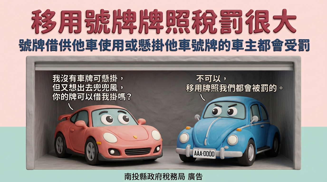 圖片-車輛使用牌照請勿轉賣、移用，以免受罰