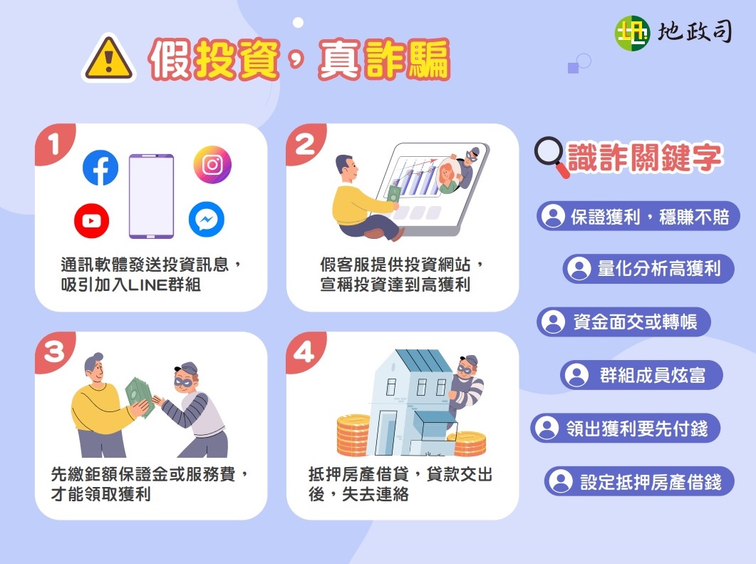 南投縣政府 Nantou County Government - 房產防詐三不曲：提醒民眾注意不動產詐騙風險
