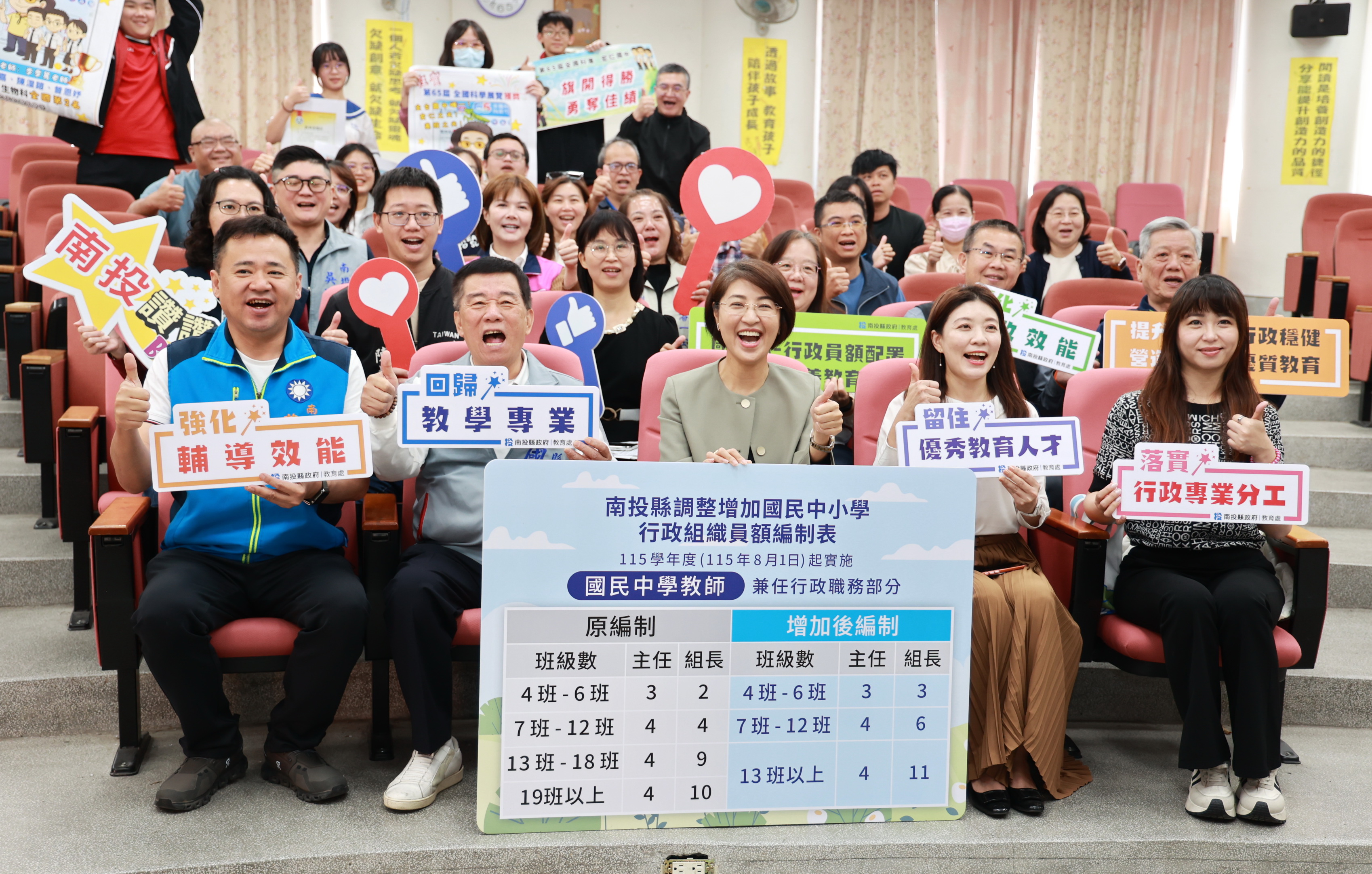 相關圖片1-減輕教師負擔 8月起國中小行政擴編      南投負債歸零  利多政策加碼！