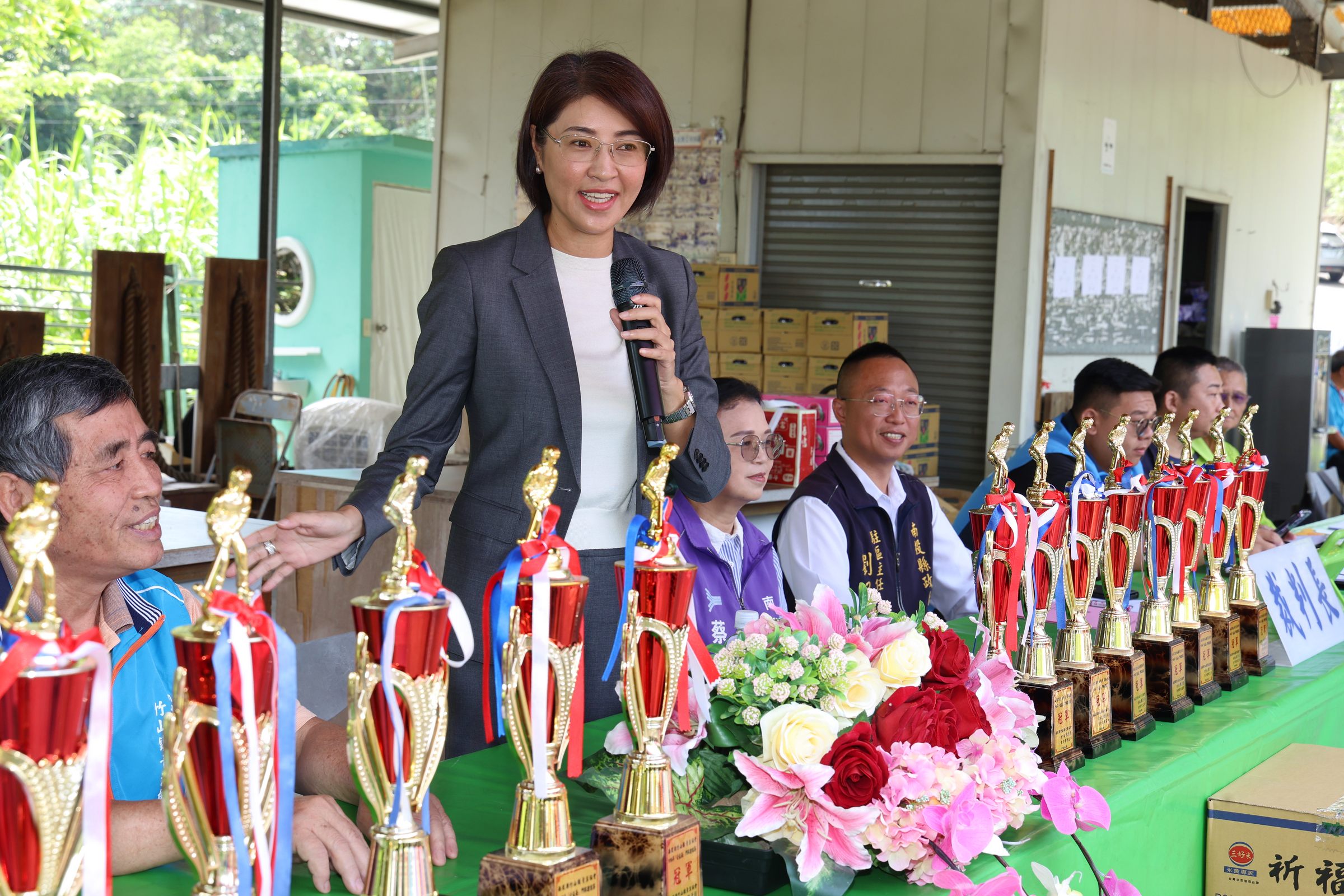 圖片-竹山青溪協會公益盃門球邀請賽 許縣長鼓勵長輩以球會友