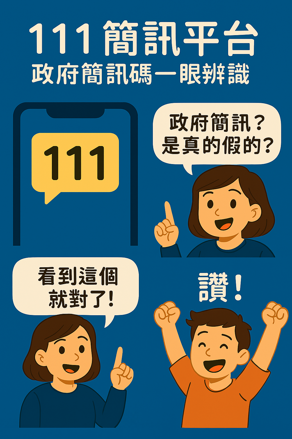 文章圖片-政府簡訊有新招！「111簡訊平台」正式上線，詐騙簡訊一眼拆穿！