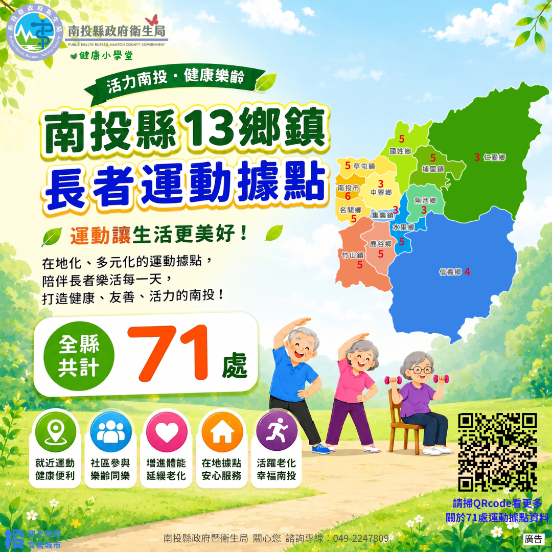 圖片-南投縣積極布建長者運動據點