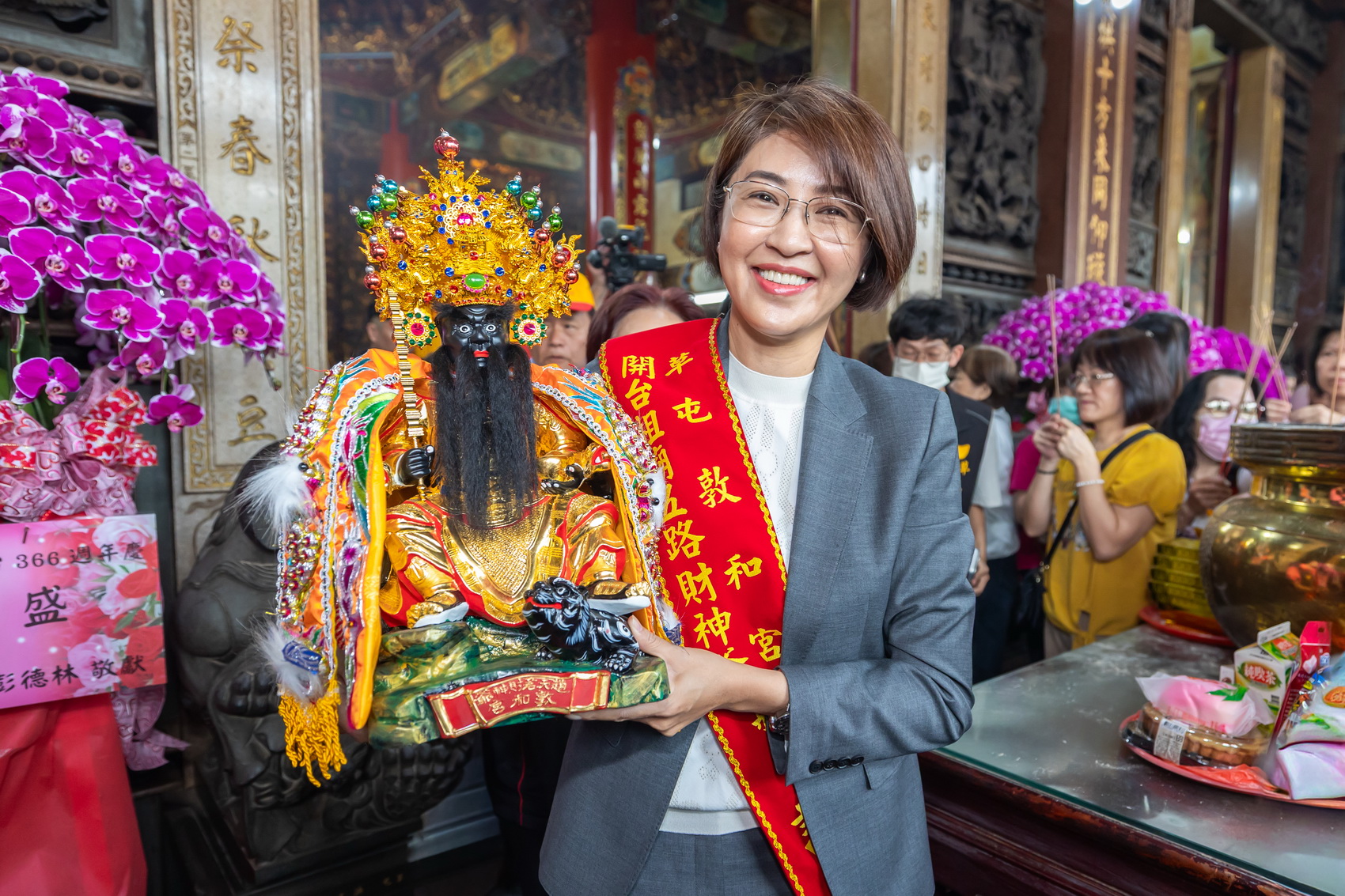 相關圖片1-敦和宮趙天君財神爺366年聖誕　許縣長為民祈福