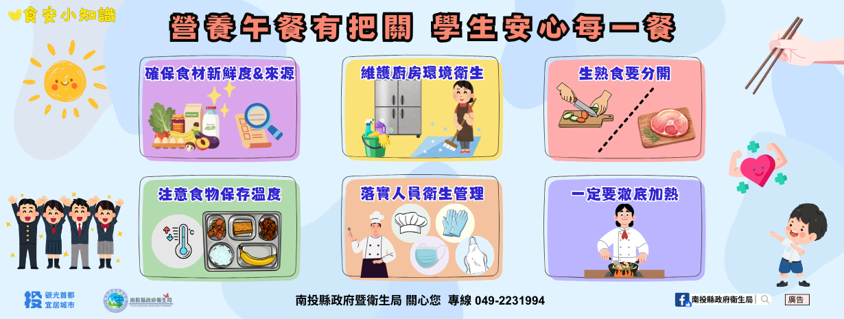 首頁輪播-營養午餐有把關  學生安心每一餐